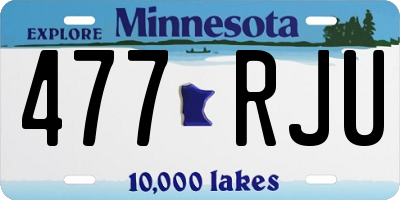 MN license plate 477RJU