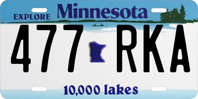 MN license plate 477RKA