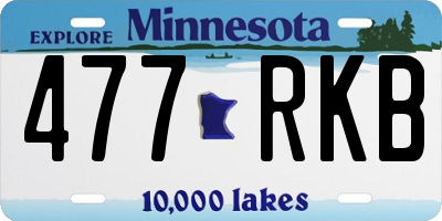 MN license plate 477RKB