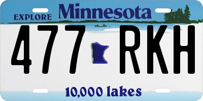MN license plate 477RKH