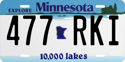 MN license plate 477RKI