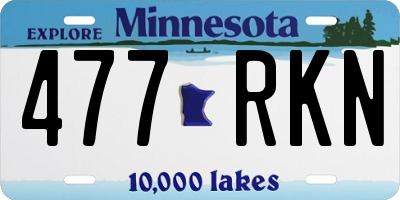 MN license plate 477RKN