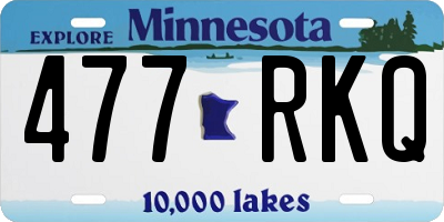 MN license plate 477RKQ