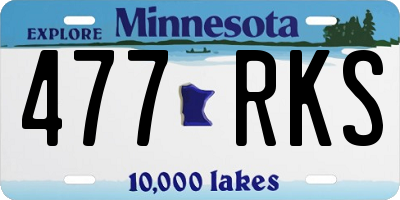 MN license plate 477RKS