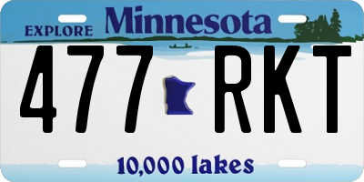 MN license plate 477RKT