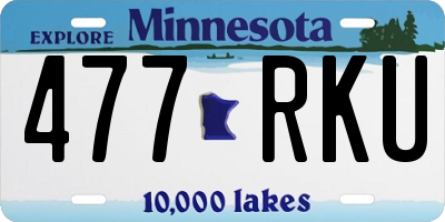 MN license plate 477RKU