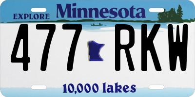 MN license plate 477RKW