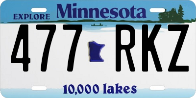 MN license plate 477RKZ