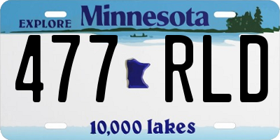MN license plate 477RLD