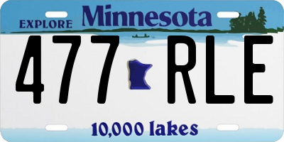 MN license plate 477RLE