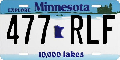 MN license plate 477RLF