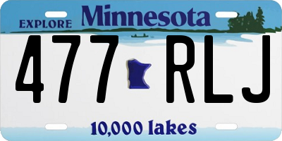 MN license plate 477RLJ