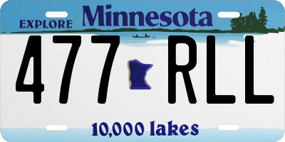 MN license plate 477RLL