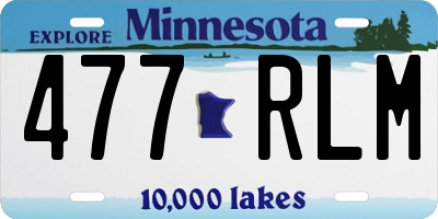 MN license plate 477RLM