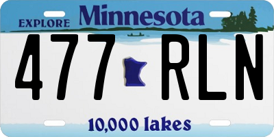 MN license plate 477RLN