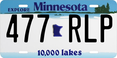 MN license plate 477RLP