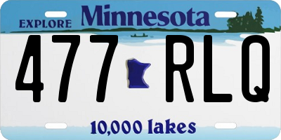 MN license plate 477RLQ
