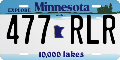 MN license plate 477RLR