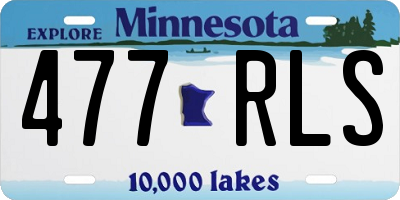 MN license plate 477RLS