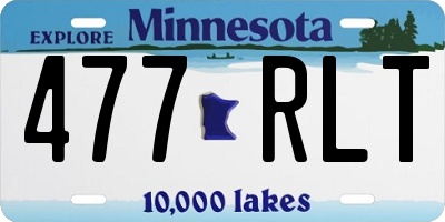 MN license plate 477RLT