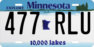 MN license plate 477RLU