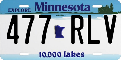MN license plate 477RLV