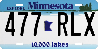 MN license plate 477RLX