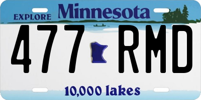 MN license plate 477RMD