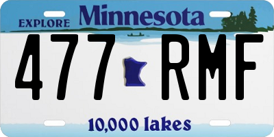 MN license plate 477RMF
