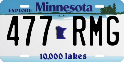 MN license plate 477RMG