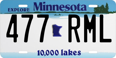 MN license plate 477RML