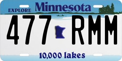 MN license plate 477RMM
