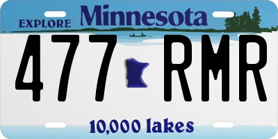 MN license plate 477RMR