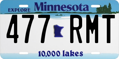 MN license plate 477RMT