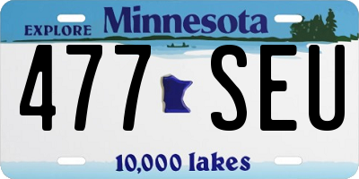 MN license plate 477SEU