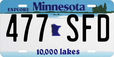MN license plate 477SFD