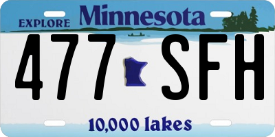 MN license plate 477SFH