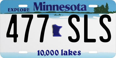 MN license plate 477SLS