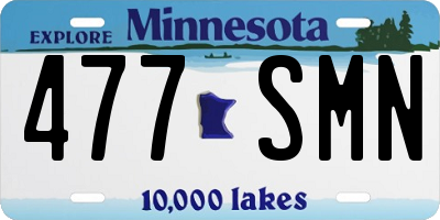 MN license plate 477SMN