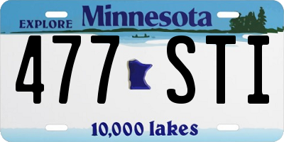 MN license plate 477STI