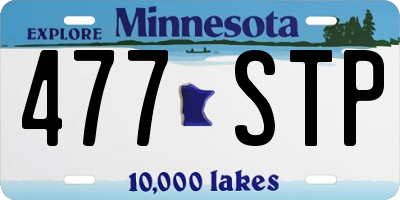 MN license plate 477STP