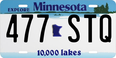 MN license plate 477STQ