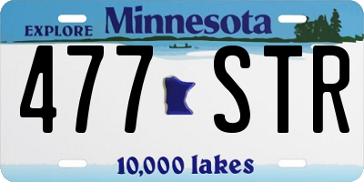 MN license plate 477STR