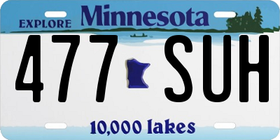 MN license plate 477SUH