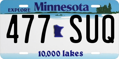 MN license plate 477SUQ