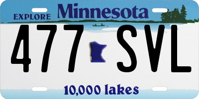 MN license plate 477SVL