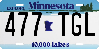 MN license plate 477TGL
