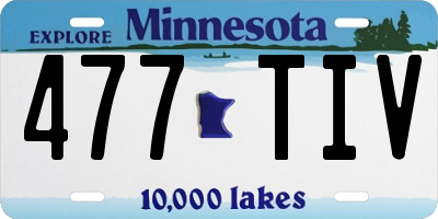 MN license plate 477TIV