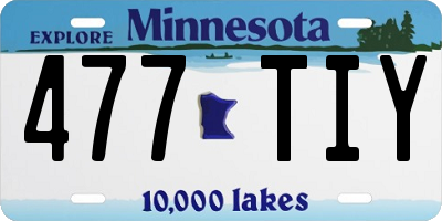 MN license plate 477TIY