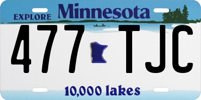 MN license plate 477TJC